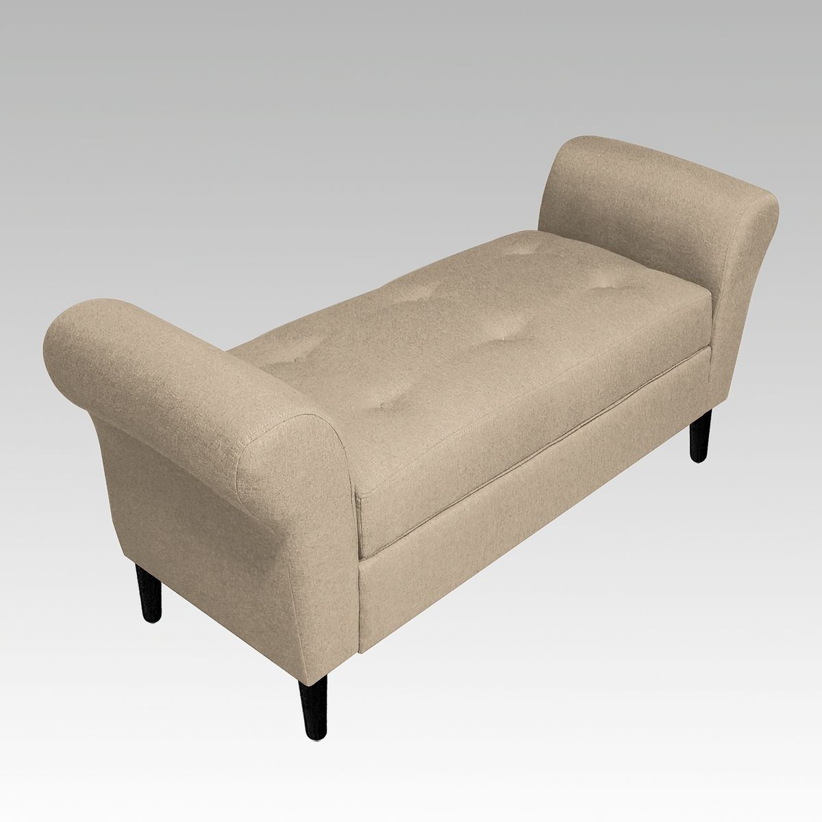 GENERICO - Banqueta Baúl 6 Botones Valencia - Beige