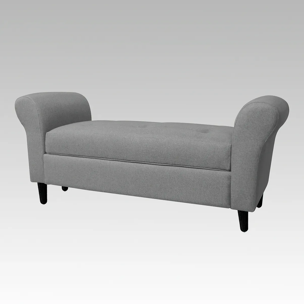 GENERICO - Banqueta Baúl 6 Botones Valencia - Gris