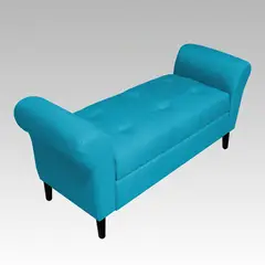 GENERICO - Banqueta Baúl 6 Botones Valencia - Turquesa