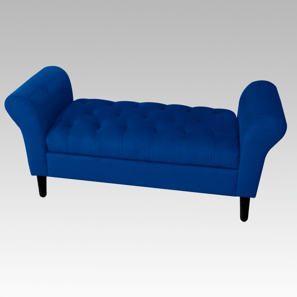 GENERICO - Banqueta Baúl Capitoné 21 Botones Lucerna - Azul