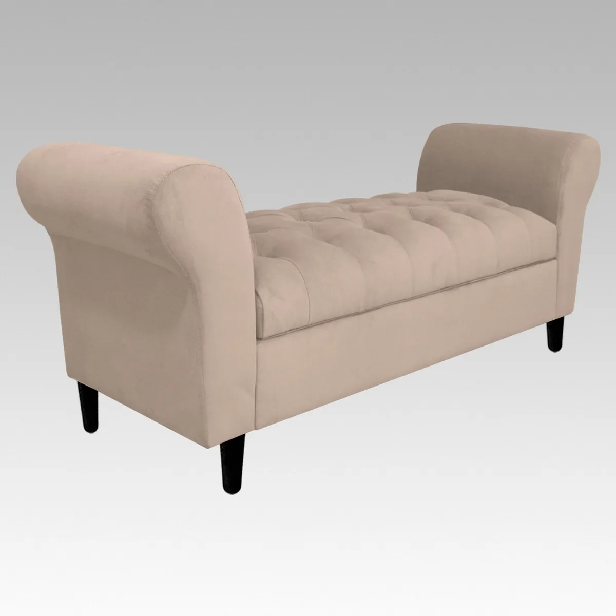 GENERICO - Banqueta Baúl Capitoné 21 Botones Lucerna - Beige