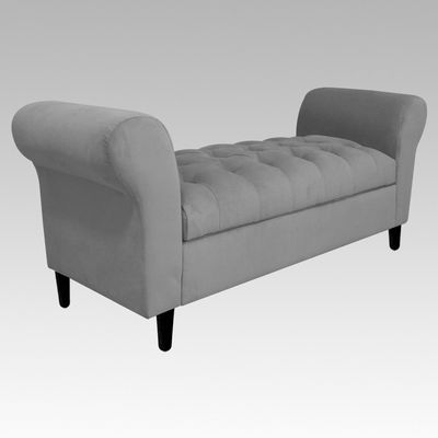 Imagen 2 del producto Banqueta Baúl Capitoné 21 Botones Lucerna - Gris