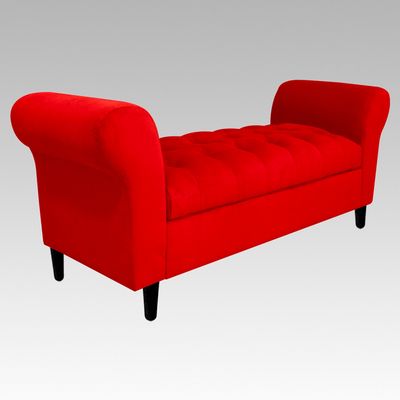 Imagen 2 del producto Banqueta Baúl Capitoné 21 Botones Lucerna - Rojo
