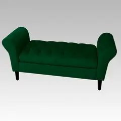 GENERICO - Banqueta Baúl Capitoné 21 Botones Lucerna - Verde