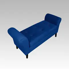 GENERICO - Banqueta Baúl 6 Botones Bilbao - Azul