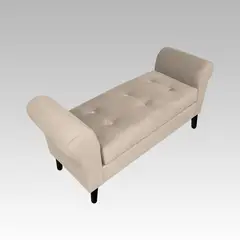 GENERICO - Banqueta Baúl 6 Botones Bilbao - Beige