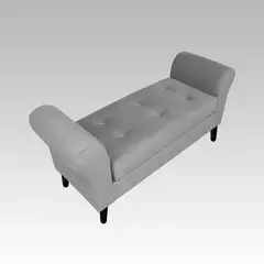 GENERICO - Banqueta Baúl 6 Botones Bilbao - Gris