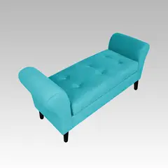 GENERICO - Banqueta Baúl 6 Botones Bilbao - Turquesa