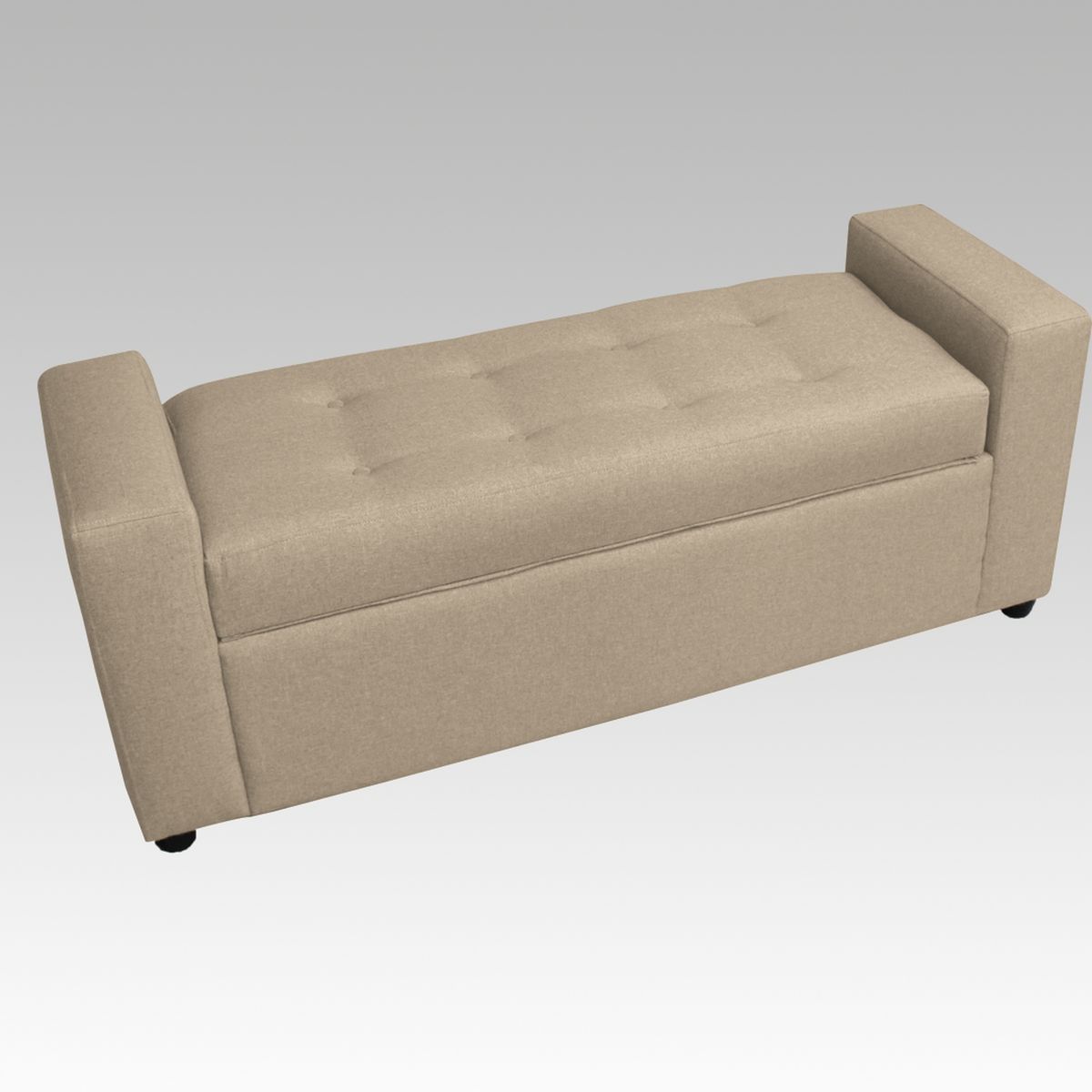 GENERICO - Banqueta Baúl 8 Botones Alcorcón - Beige