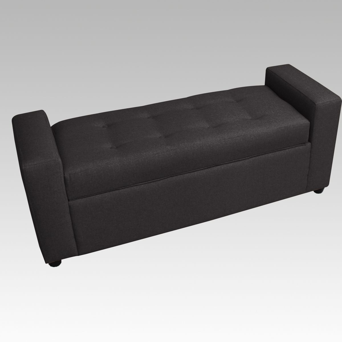 GENERICO - Banqueta Baúl 8 Botones Alcorcón - Gris oscuro