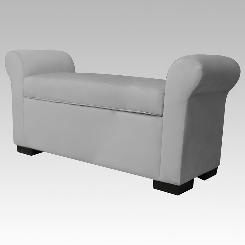 GENERICO - Banqueta Baúl 6 Botones Málaga - Gris