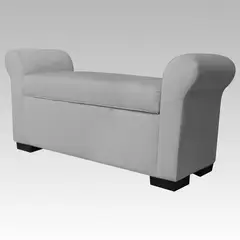 GENERICO - Banqueta Baúl 6 Botones Málaga - Gris