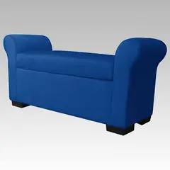 GENERICO - Banqueta Baúl 6 Botones Málaga - Azul
