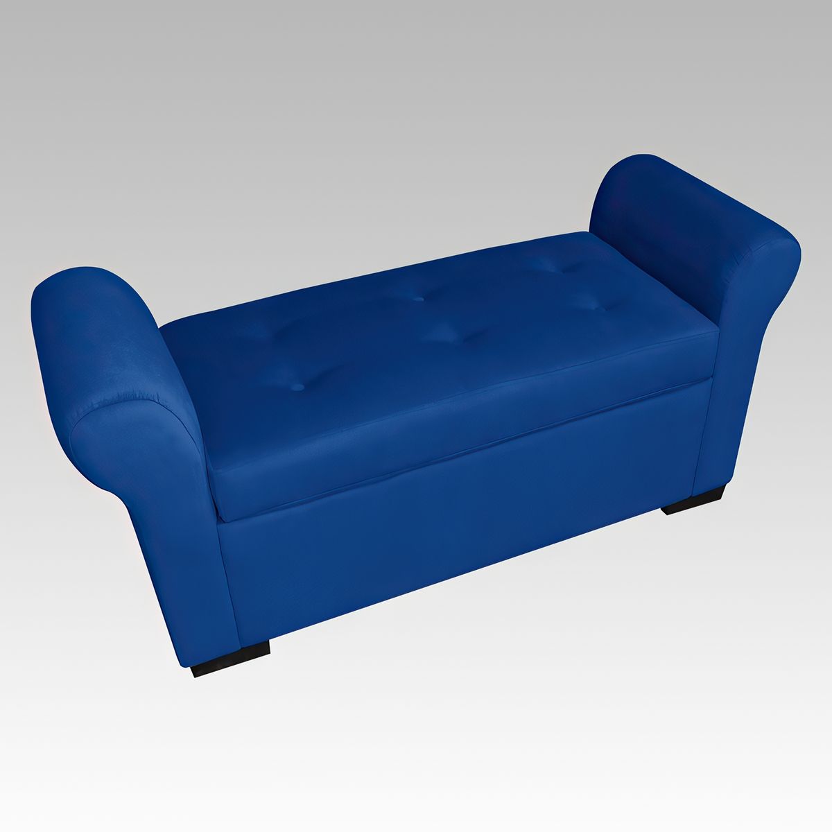 GENERICO - Banqueta Baúl 6 Botones Málaga - Azul