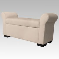 Banqueta Baúl 6 Botones Málaga - Beige