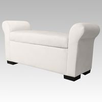 Banqueta Baúl 6 Botones Málaga - Blanco