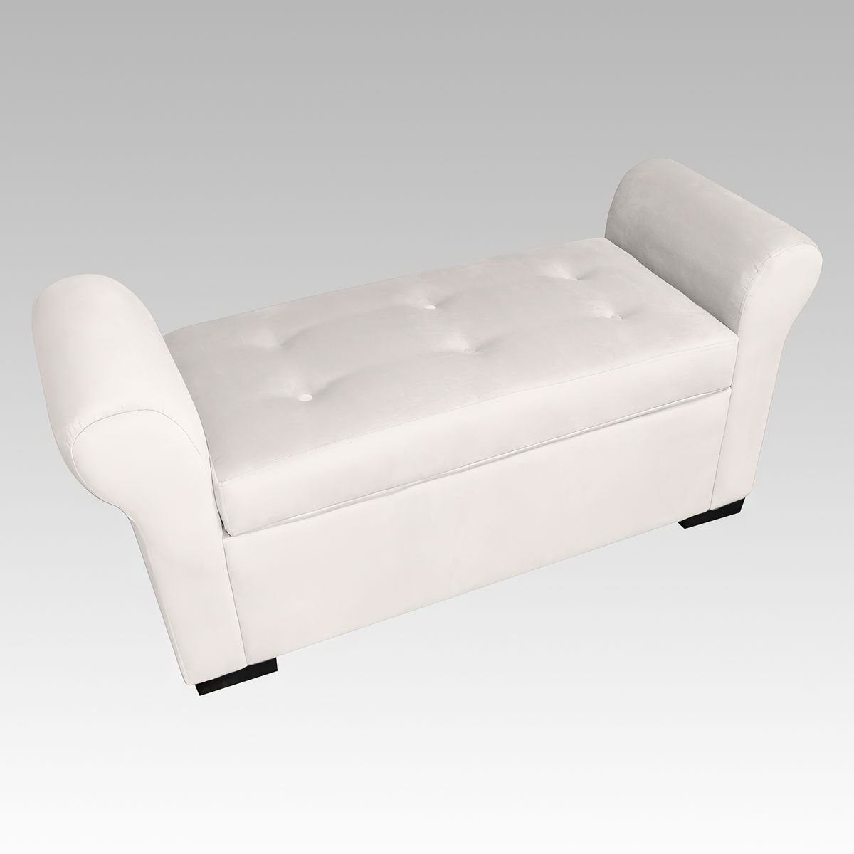 GENERICO - Banqueta Baúl 6 Botones Málaga - Blanco