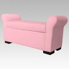 GENERICO - Banqueta Baúl 6 Botones Málaga - Rosa
