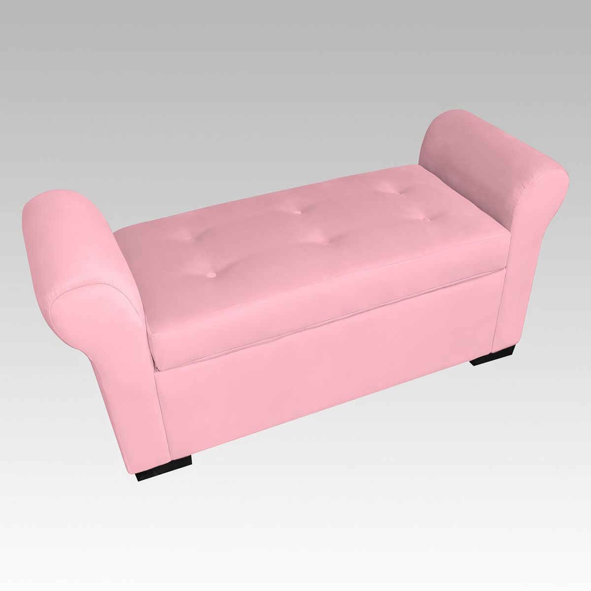 GENERICO - Banqueta Baúl 6 Botones Málaga - Rosa