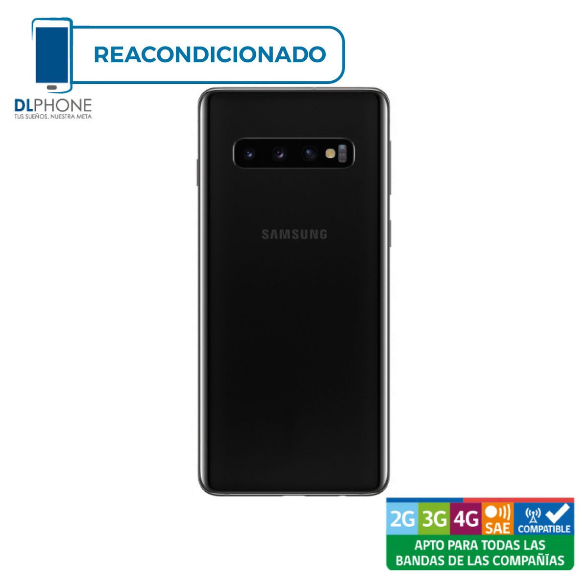 SAMSUNG - Samsung Galaxy S10 Plus 128GB Negro Reacondicionado