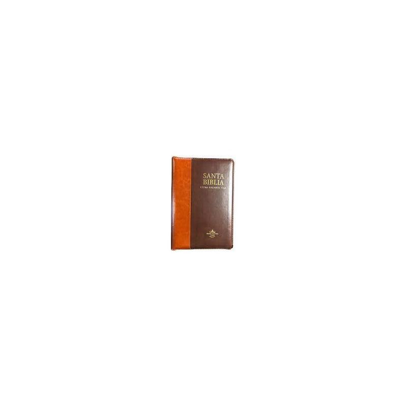 ANTARTICA LIBROS - Biblia RVRO66CLGPJRZTI Marron Claro-Oscuro Letra Gigante 14PT