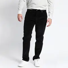 POTROS - Pantalon Cotelé Algodón Hombre 5 Bolsillos Negro