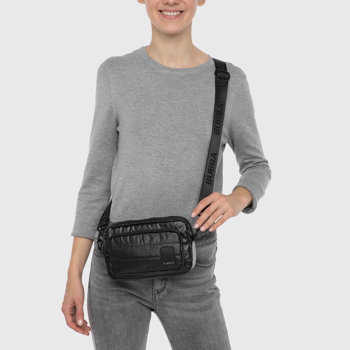 BUBBA - Cartera Mini Metalizado Azabache Bubba Essentials