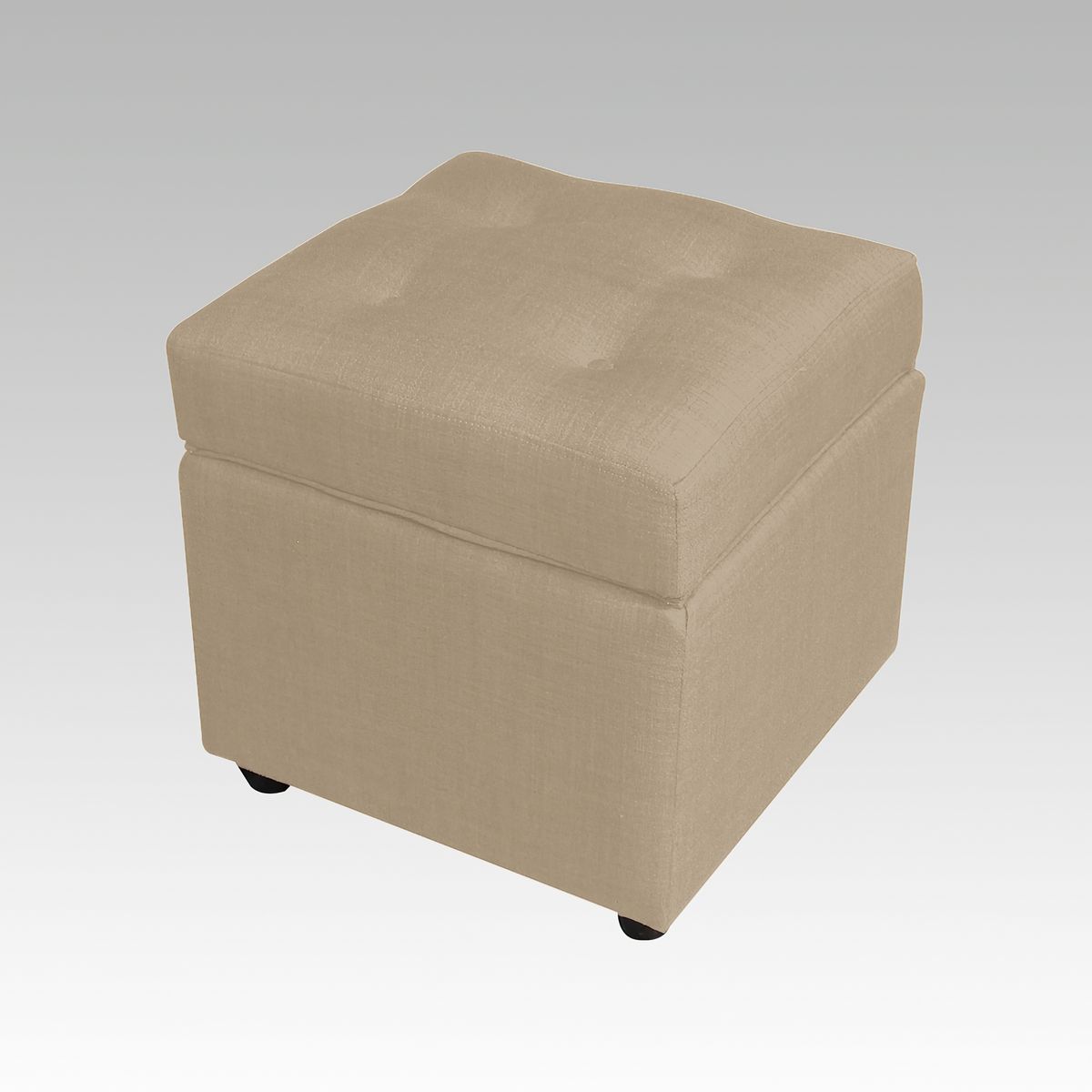 GENERICO - Puf Baúl 4 Botones Palermo - Beige