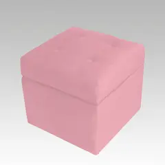 GENERICO - Puf Baúl 4 Botones Córdova - Rosa