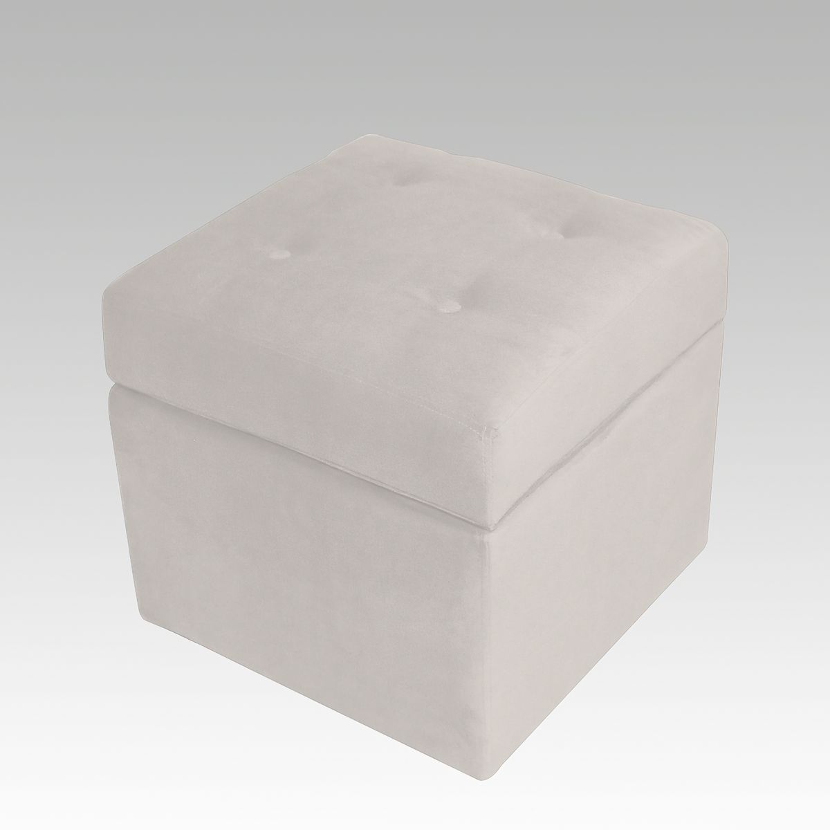 GENERICO - Puf Baúl 4 Botones Córdova - Blanco