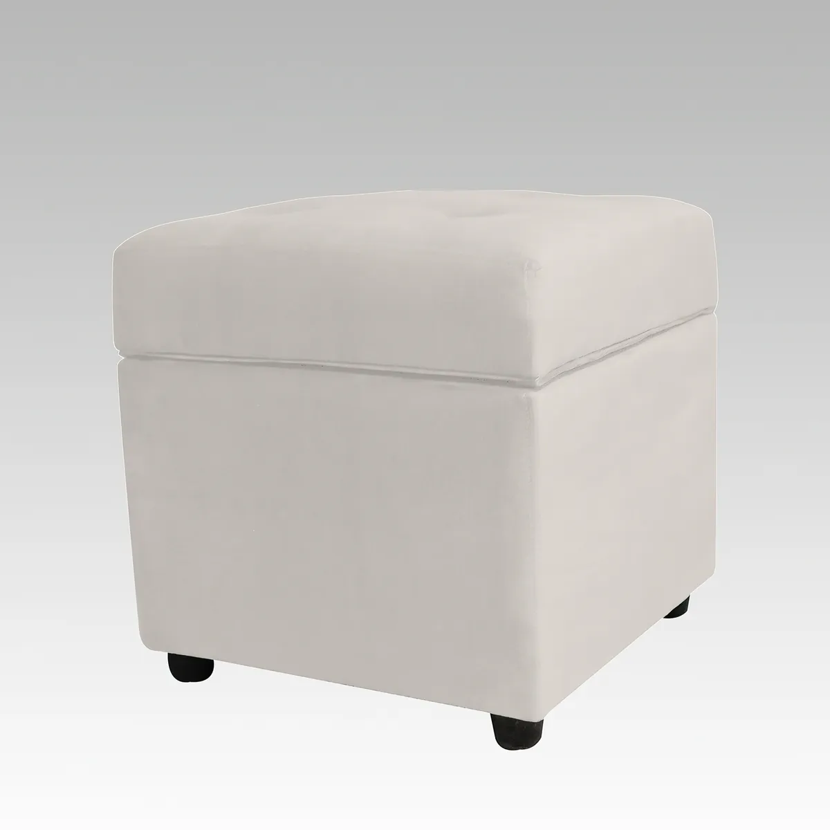 GENERICO - Puf Baúl 4 Botones Córdova - Blanco