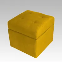 Puf Baúl 4 Botones Córdova - Amarillo