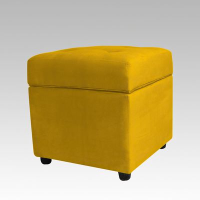 Imagen 2 del producto Puf Baúl 4 Botones Córdova - Amarillo