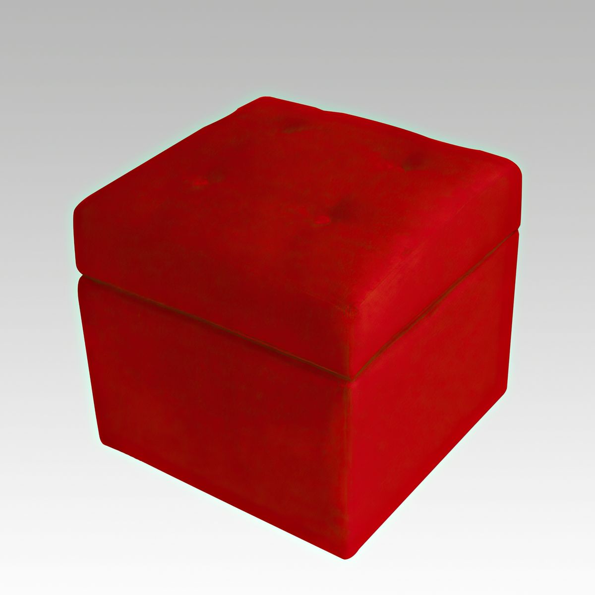 GENERICO - Puf Baúl 4 Botones Córdova - Rojo