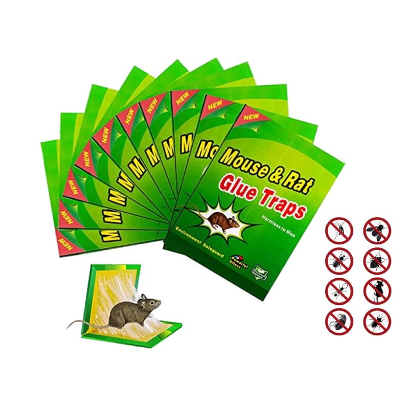 GENERICO - Pack 10 Trampas Ratones Fumigacion Control Plagas Desratizacion