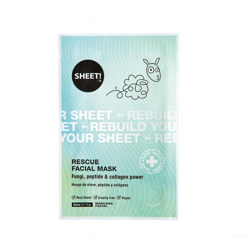 SHEET - Mascarilla Rescue Sos De Colágeno Vegano De Champiñón Sheet