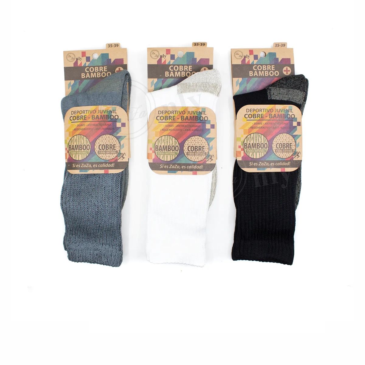 GARSIL - x6 Pares Calcetines Deportivo Para Hombre Bambú  Cobre Sin Costuras