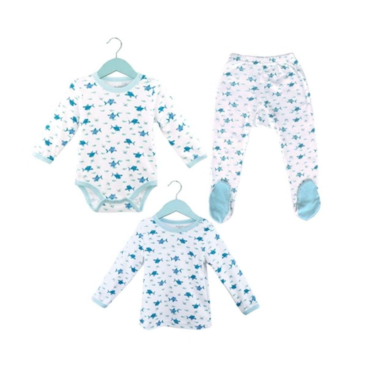 PUMUCKI - Set De Ropa Interior Estampada Tiburon Niño Celeste  Pumucki