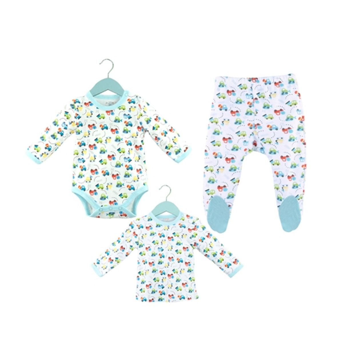PUMUCKI - Set De Ropa Interior Estampada Autos Niño Celeste Pumucki