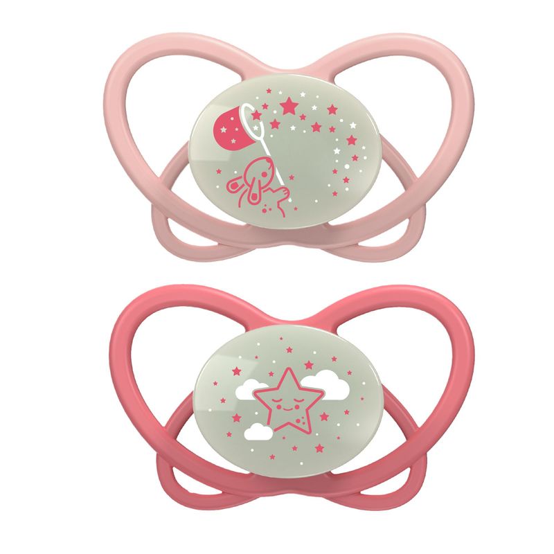 NIP - Chupete My Buttherfly Night Silicona 5-18 meses Rosado NIP