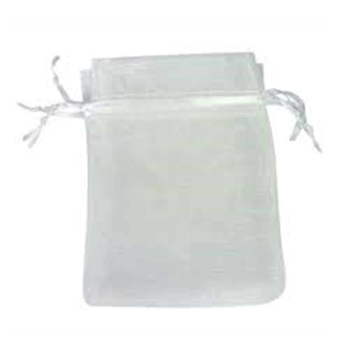 GENERICO - Bolsas de Organza 10x15 cm color blanco 100 unidades