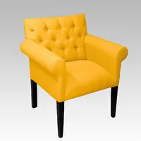 Poltrona Estilo Capitoné Modelo Bologna - Amarillo