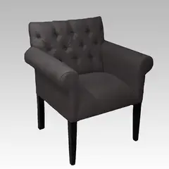 GENERICO - Poltrona Estilo Capitoné Modelo Bologna - Gris oscuro