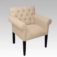 Poltrona Estilo Capitoné Modelo Bologna - Beige