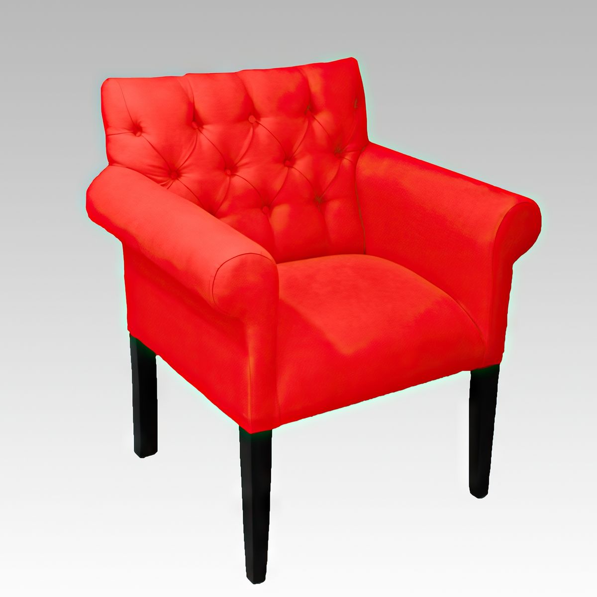 GENERICO - Poltrona Estilo Capitoné Modelo Bologna - Rojo