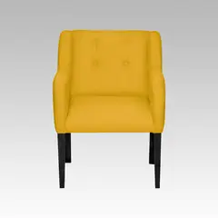 GENERICO - Poltrona Estilo Botón Burdeos - Amarillo