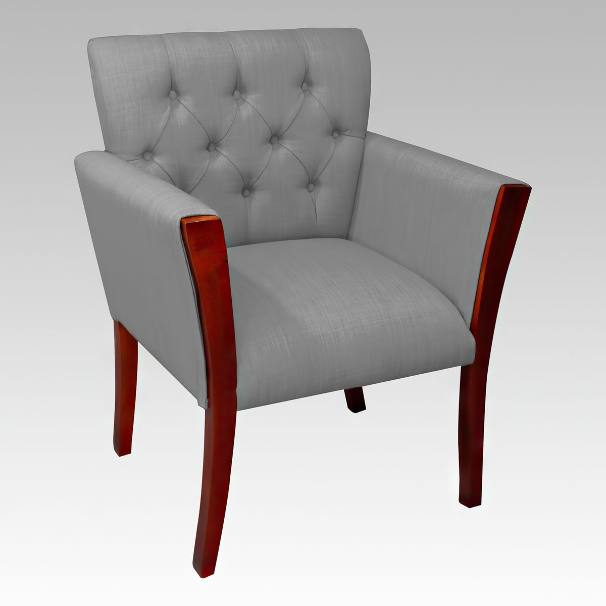 GENERICO - Poltrona Estilo Capitoné Modelo Nápoles - Gris