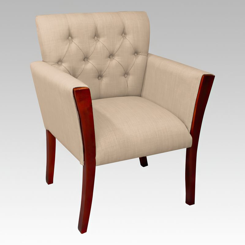 GENERICO - Poltrona Estilo Capitoné Modelo Nápoles - Beige