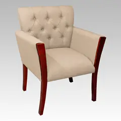 GENERICO - Poltrona Estilo Capitoné Modelo Nápoles - Beige