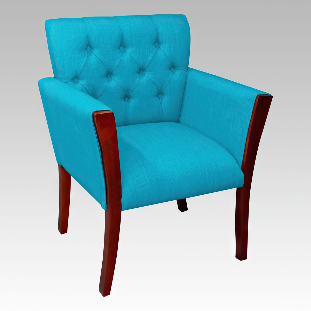 GENERICO - Poltrona Estilo Capitoné Modelo Nápoles - Turquesa